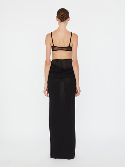 Coiled Jersey Corseted Skirt