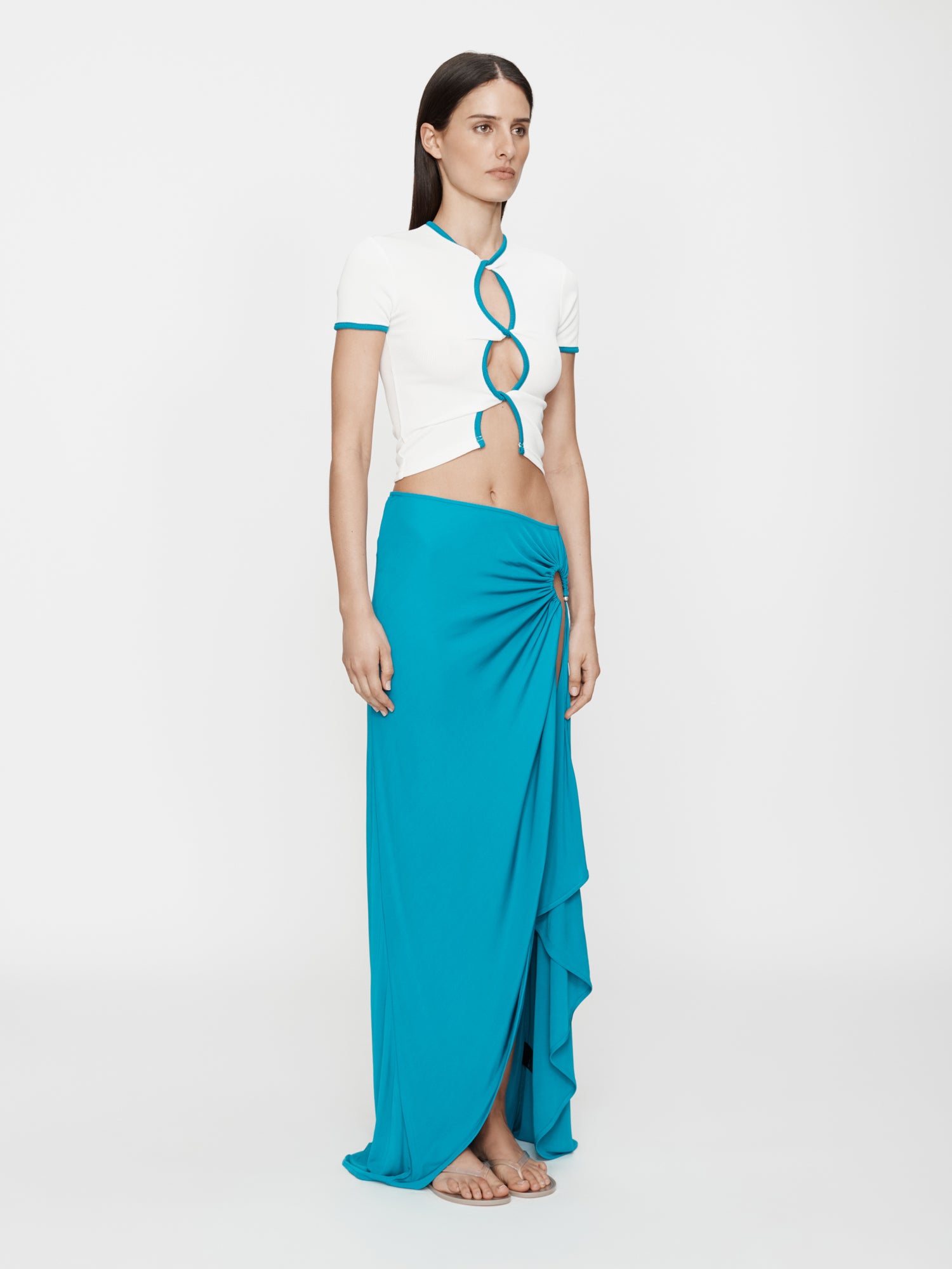 Ruched Crescent Skirt