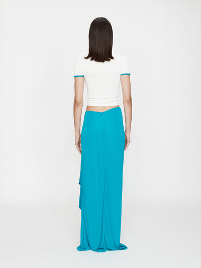 Open Twist Contrast Bind Tee
