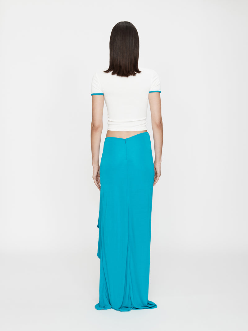 Open Twist Contrast Bind Tee - Image 4