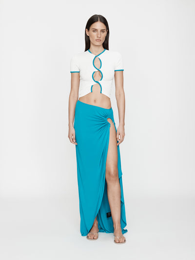 Ruched Crescent Skirt