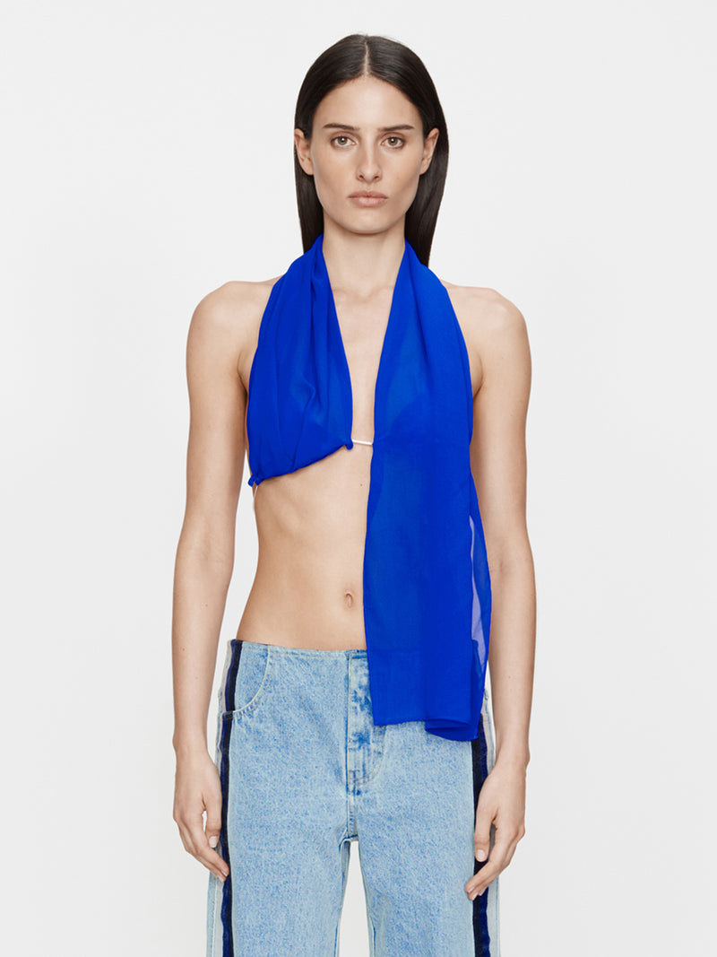 Silk Scarf Chain Bra Top - Image 1