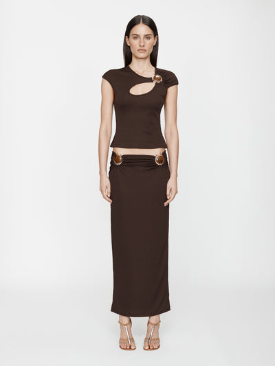 Mineral Stone Ruched Skirt