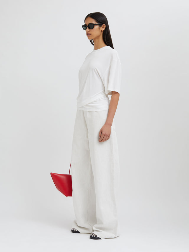 Side Cowl Waist Tee