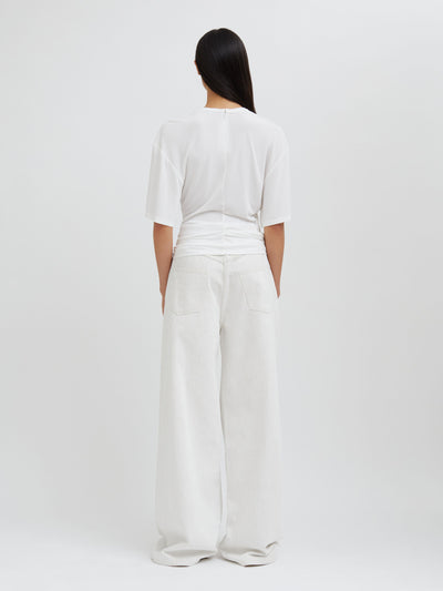 Side Cowl Waist Tee