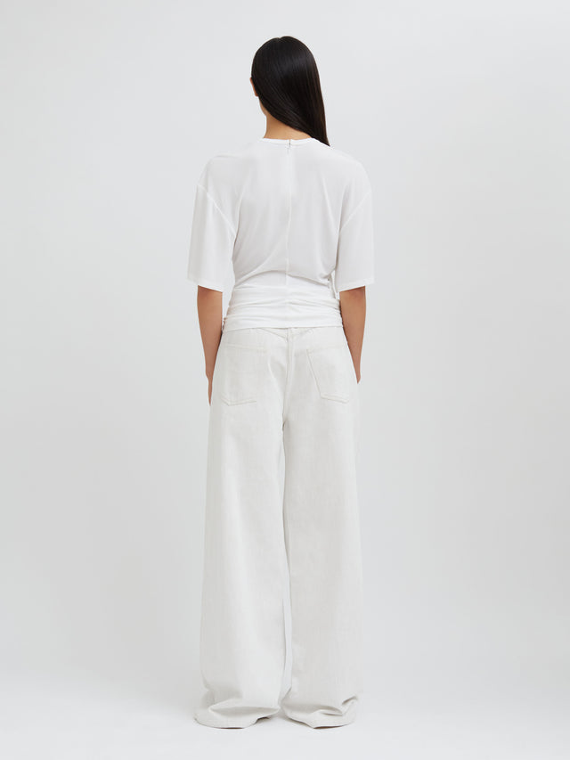 Side Cowl Waist Tee