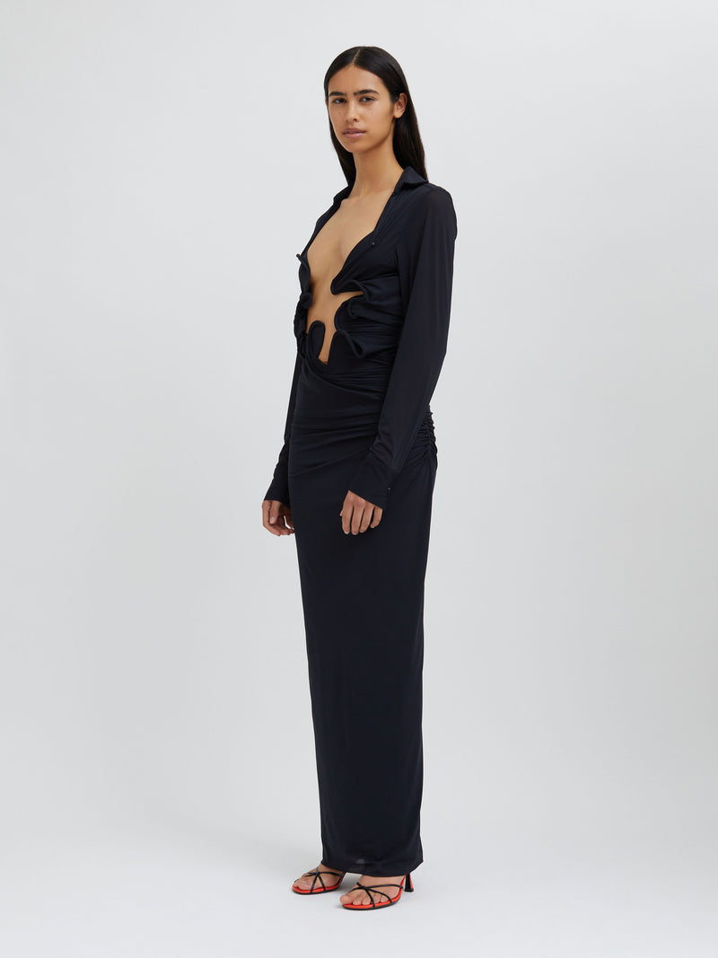 Venus Plunge Shirt Dress - Image 4