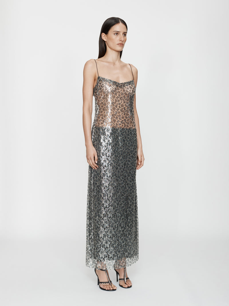 Sequinned Lace Cami Dress - Image 2