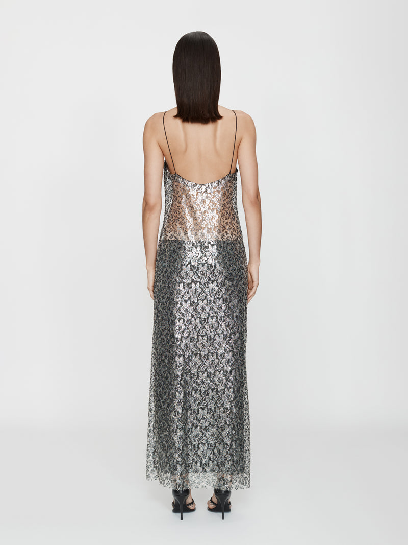 Sequinned Lace Cami Dress - Image 3