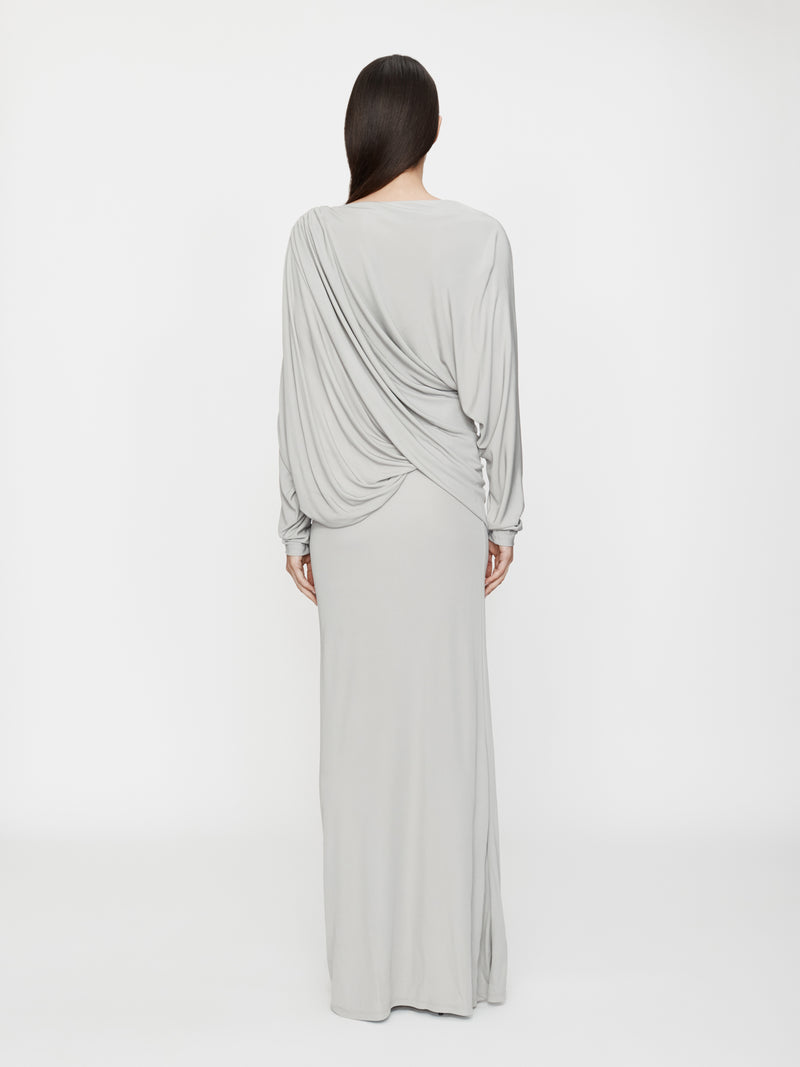 Encased Nature Resin Draped Jersey Dress - Image 4