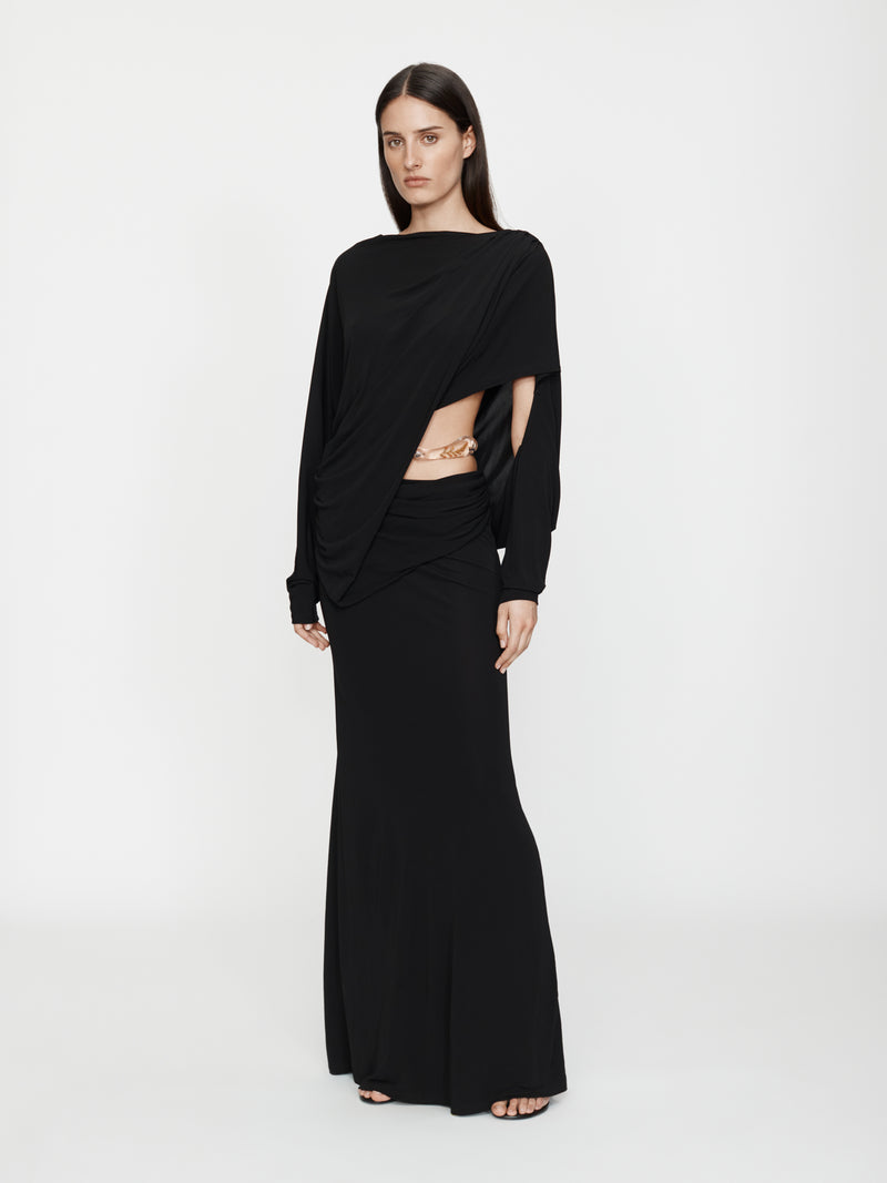 Encased Nature Resin Draped Jersey Dress - Image 1