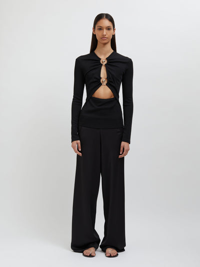 Orbit Ruched Long Sleeve Top