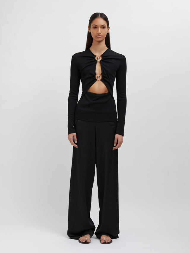 Orbit Ruched Long Sleeve Top