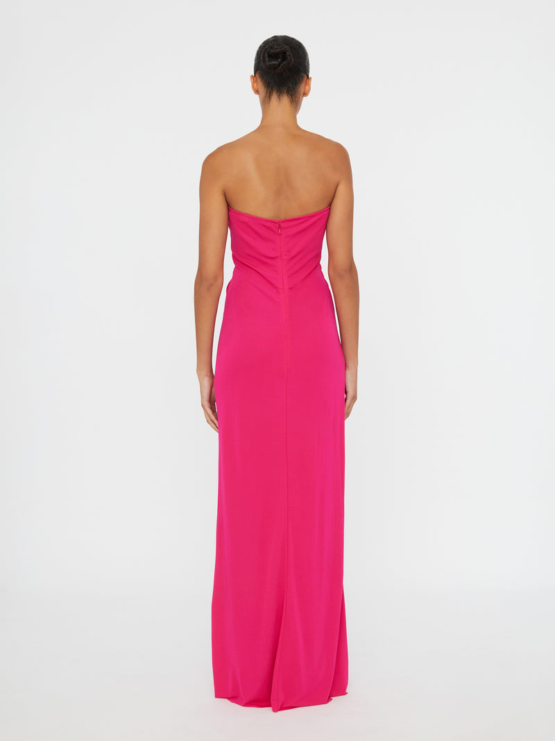 Arced Palm Strapless Dress - Image 4