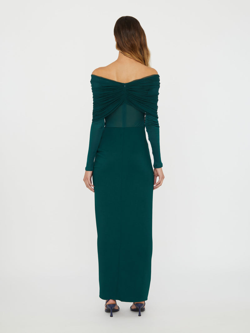 Sonora Veiled Long Sleeve Ruched Dress - Image 4