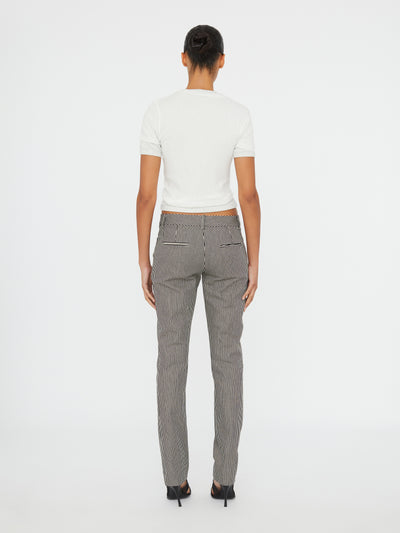 Sheer Ribbed Overlay Loophole Tee