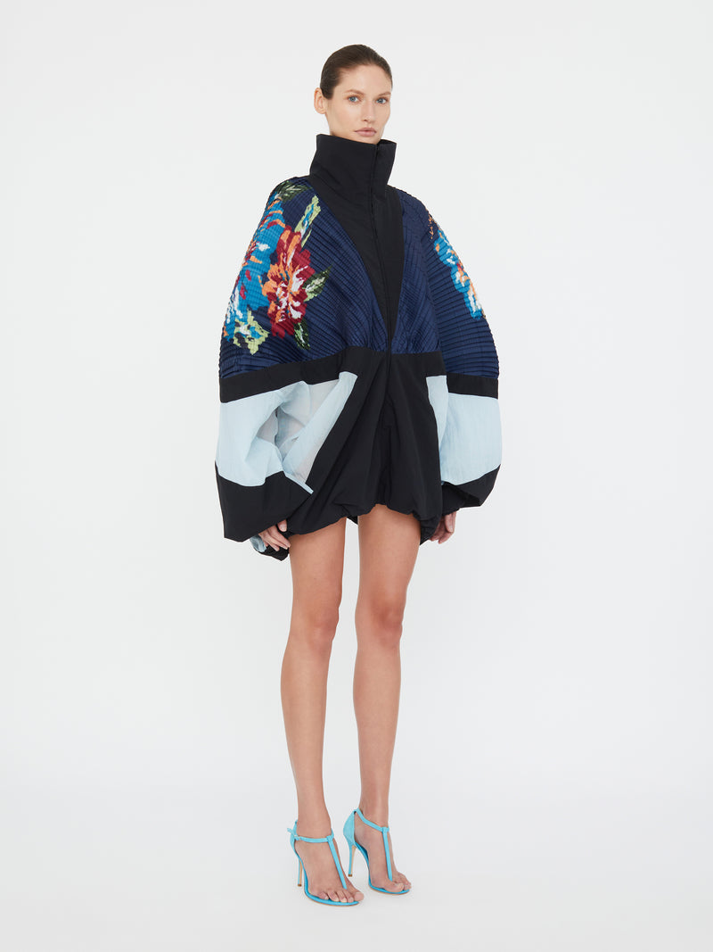 Hibiscus 2 Way Pleated Spray Jacket - Image 4