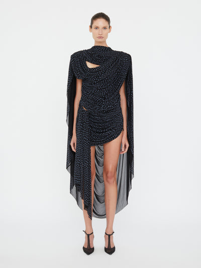 Torrent Draped Mini Dress