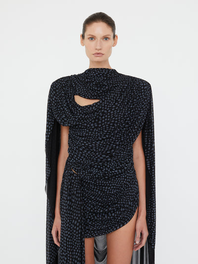 Torrent Draped Mini Dress