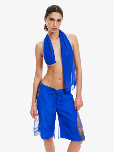 Silk Scarf Chain Bra Top
