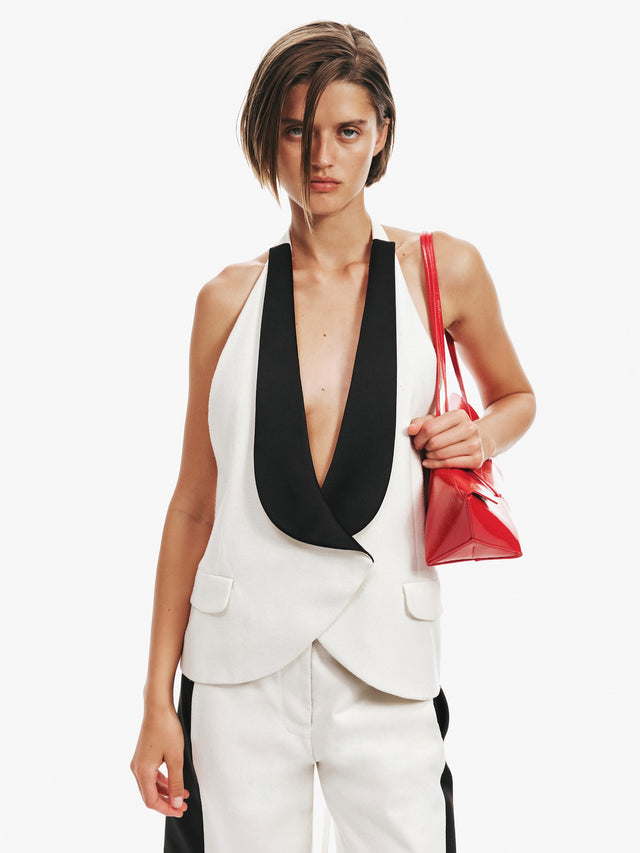 Tuxedo Contrast Silk Vest