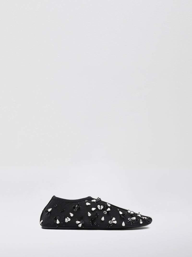 Frosted Beaded Mesh Flat