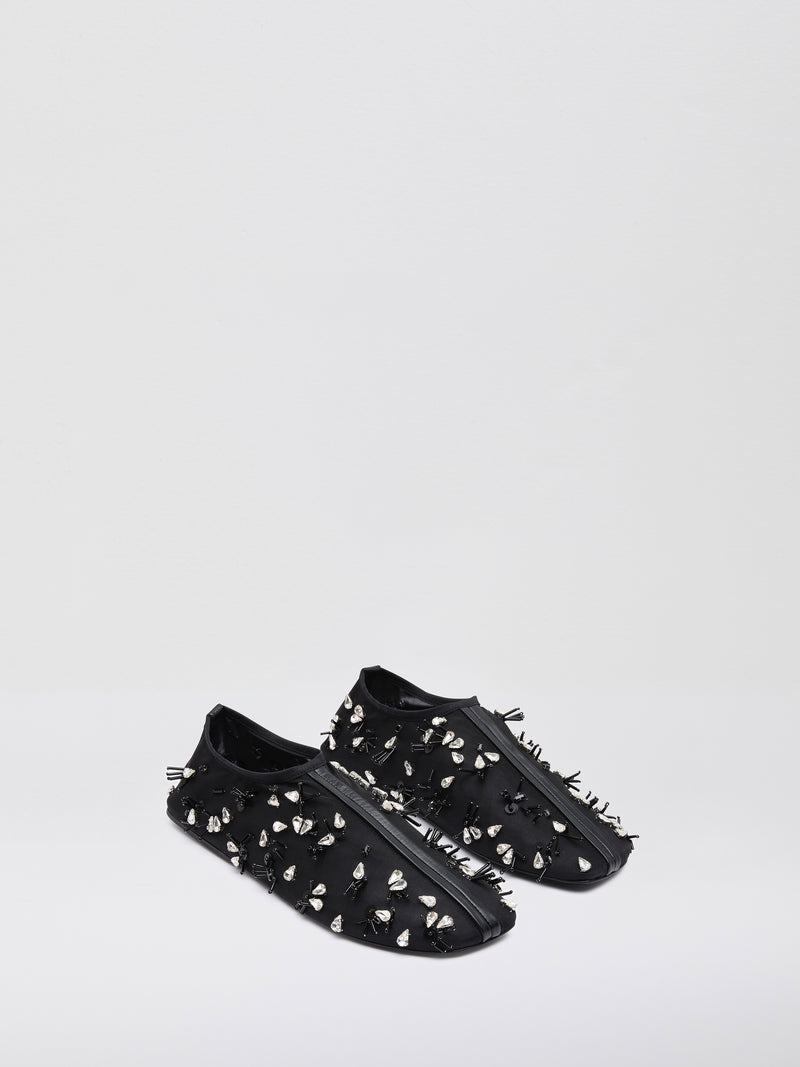 Frosted Beaded Mesh Flat