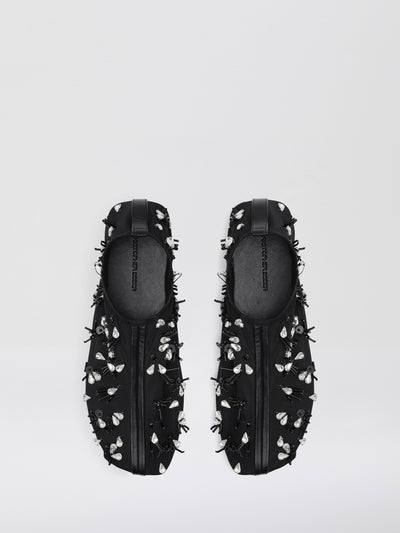 Frosted Beaded Mesh Flat