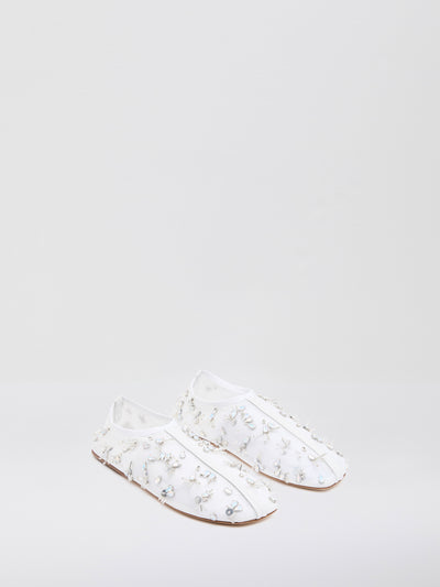 Frosted Beaded Mesh Flat