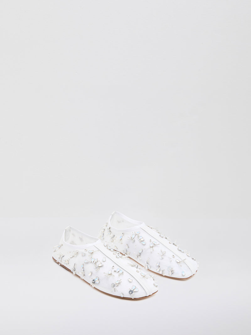 Frosted Beaded Mesh Flat