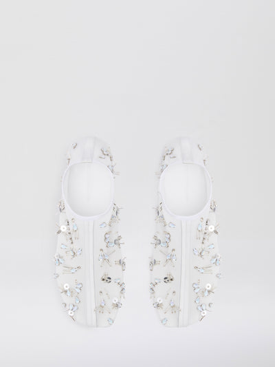 Frosted Beaded Mesh Flat