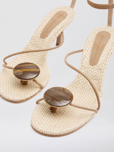 Doma Stoned Raffia Heel