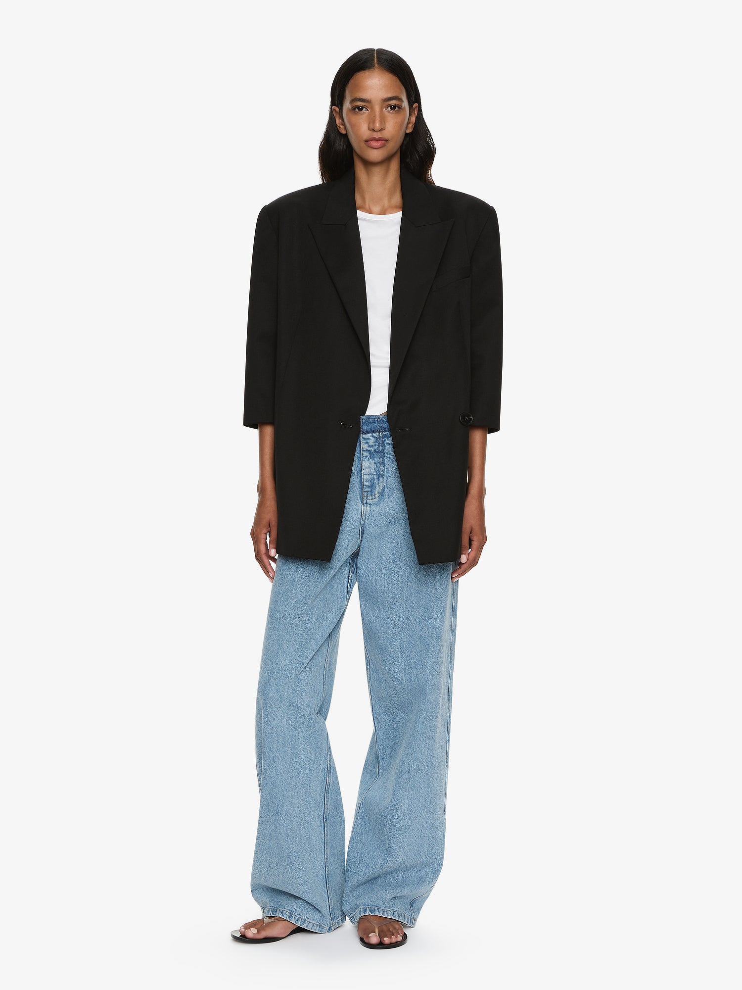 Didion Tailored Crop Sleeve Blazer