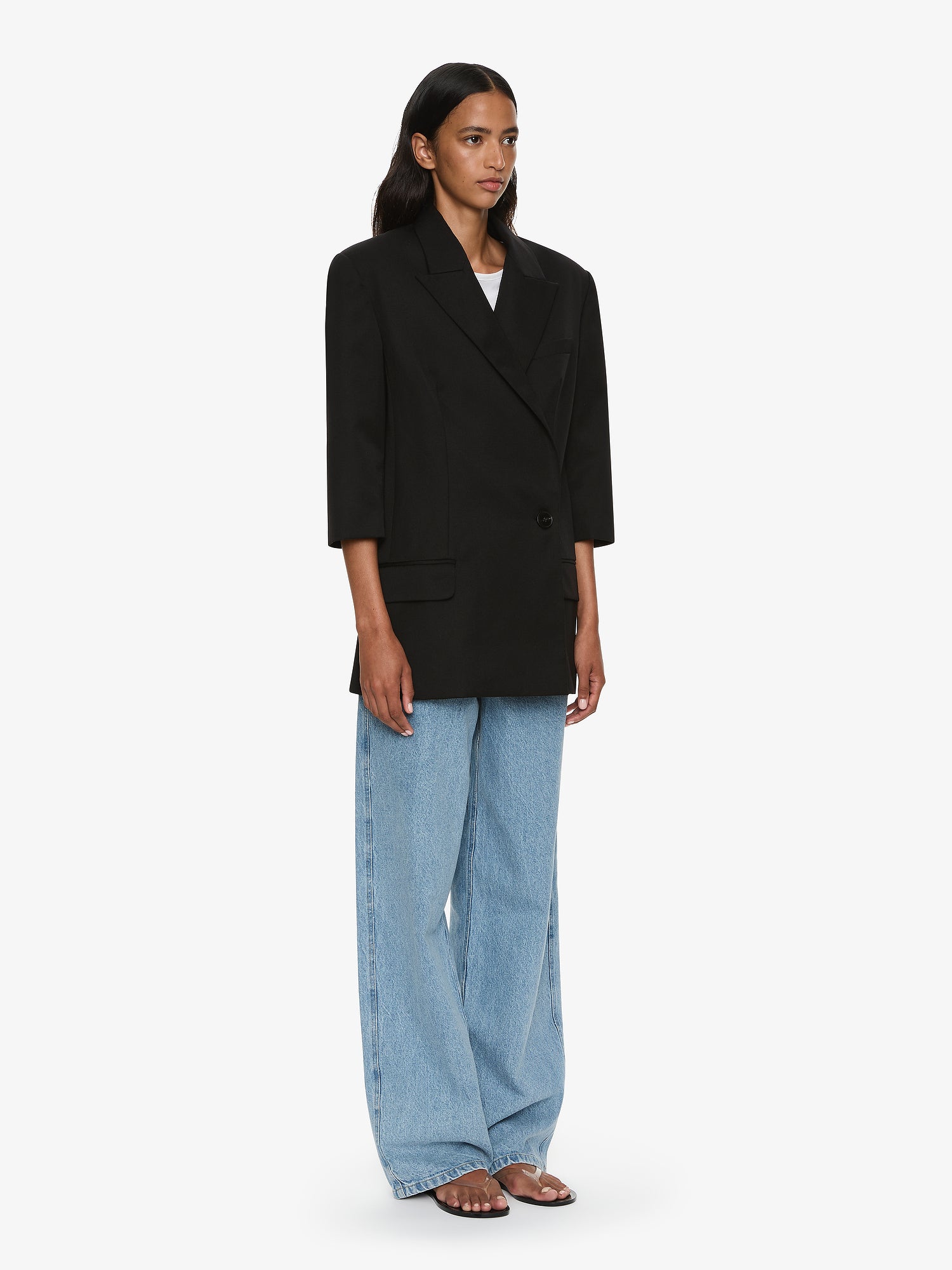 Didion Tailored Crop Sleeve Blazer