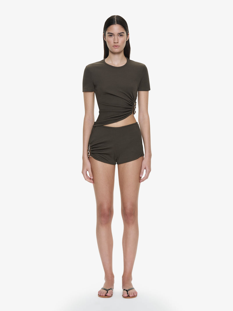 Droplet Crystal Ruched Tee - Image 2