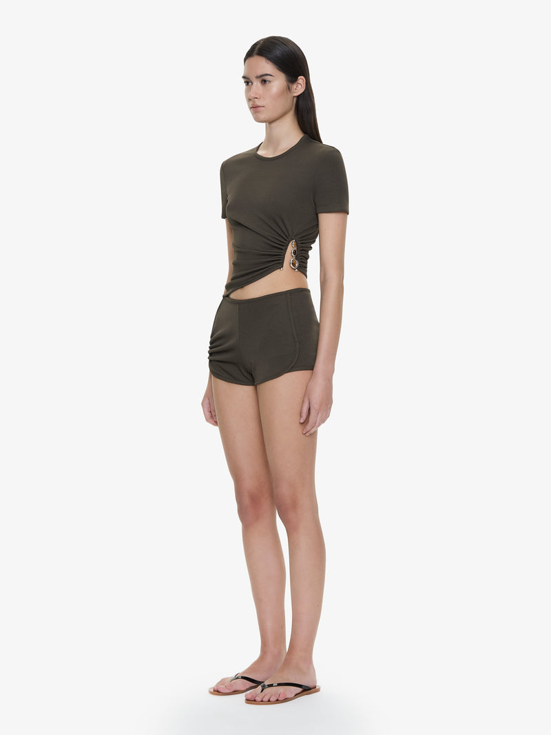 Droplet Crystal Ruched Tee - Image 3