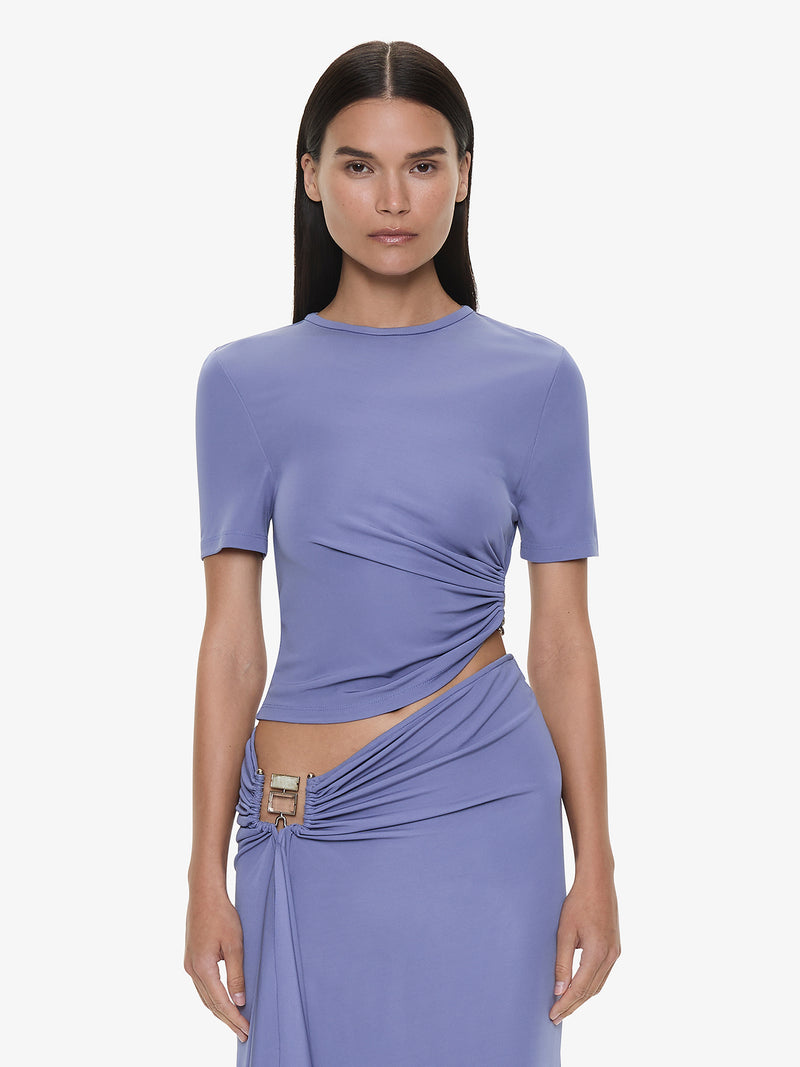 Bezel Quartz Ruched Tee - Image 1