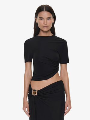 Bezel Quartz Ruched Tee