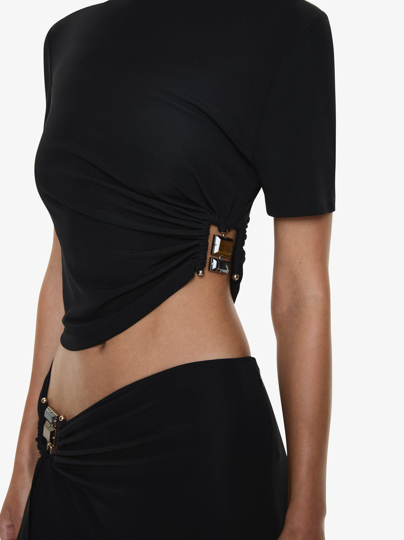 Bezel Quartz Ruched Tee - Image 5