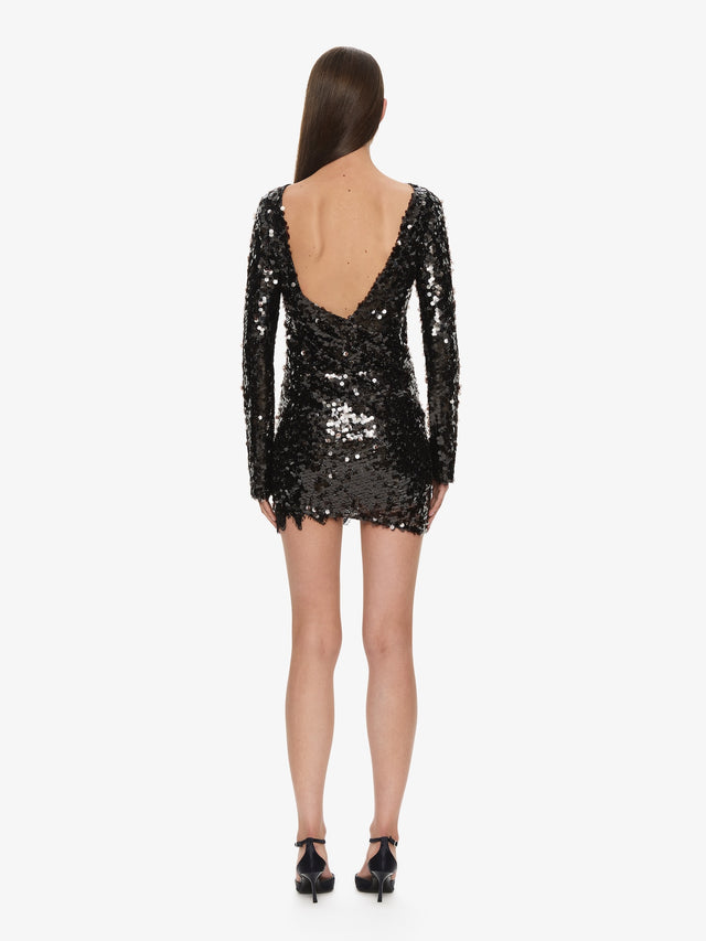 Opaline Sequin Long Sleeve Mini Dress