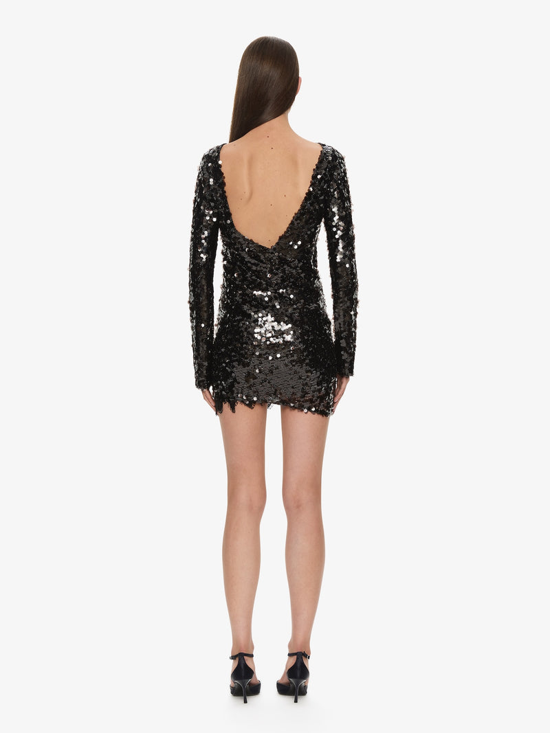 Opaline Sequin Long Sleeve Mini Dress - Image 2