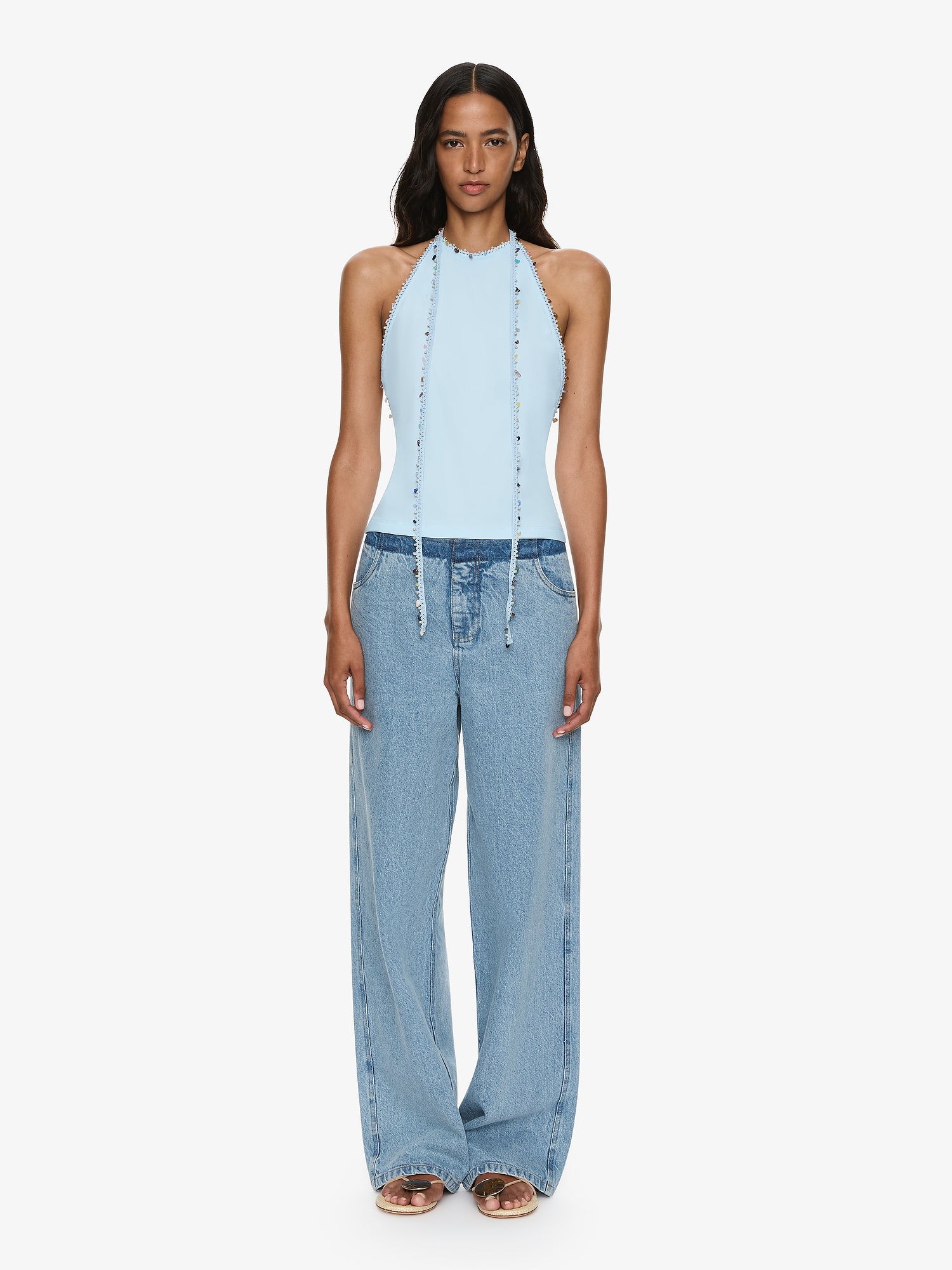 Beach Quartz Halter Lycra Top