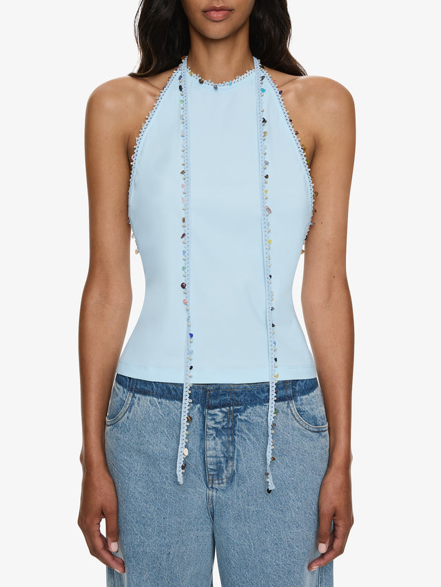 Beach Quartz Halter Lycra Top