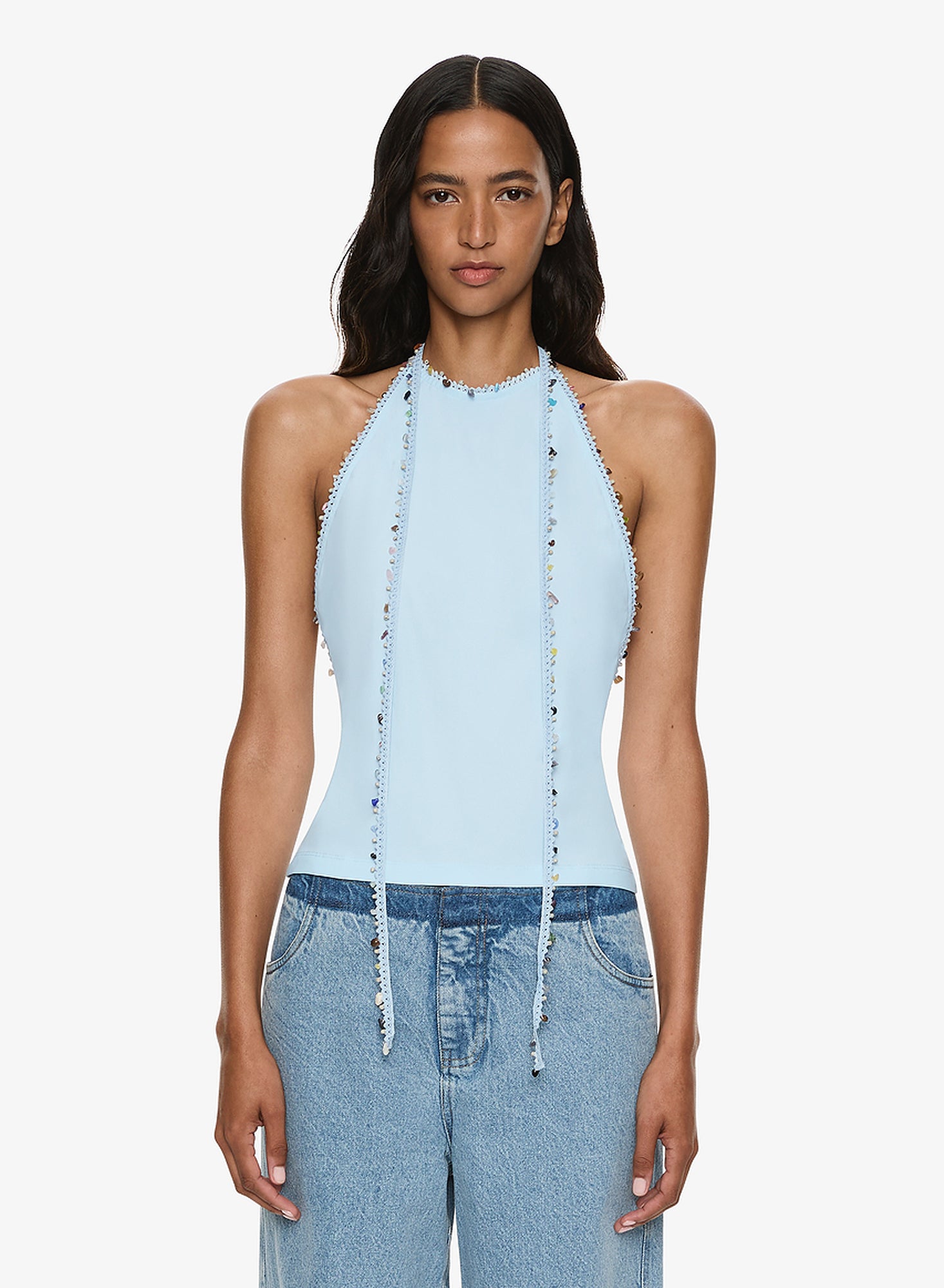 Beach Quartz Halter Lycra Top