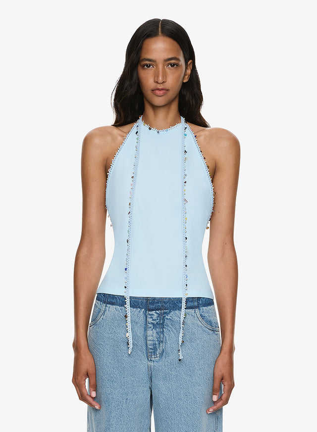 Beach Quartz Halter Lycra Top