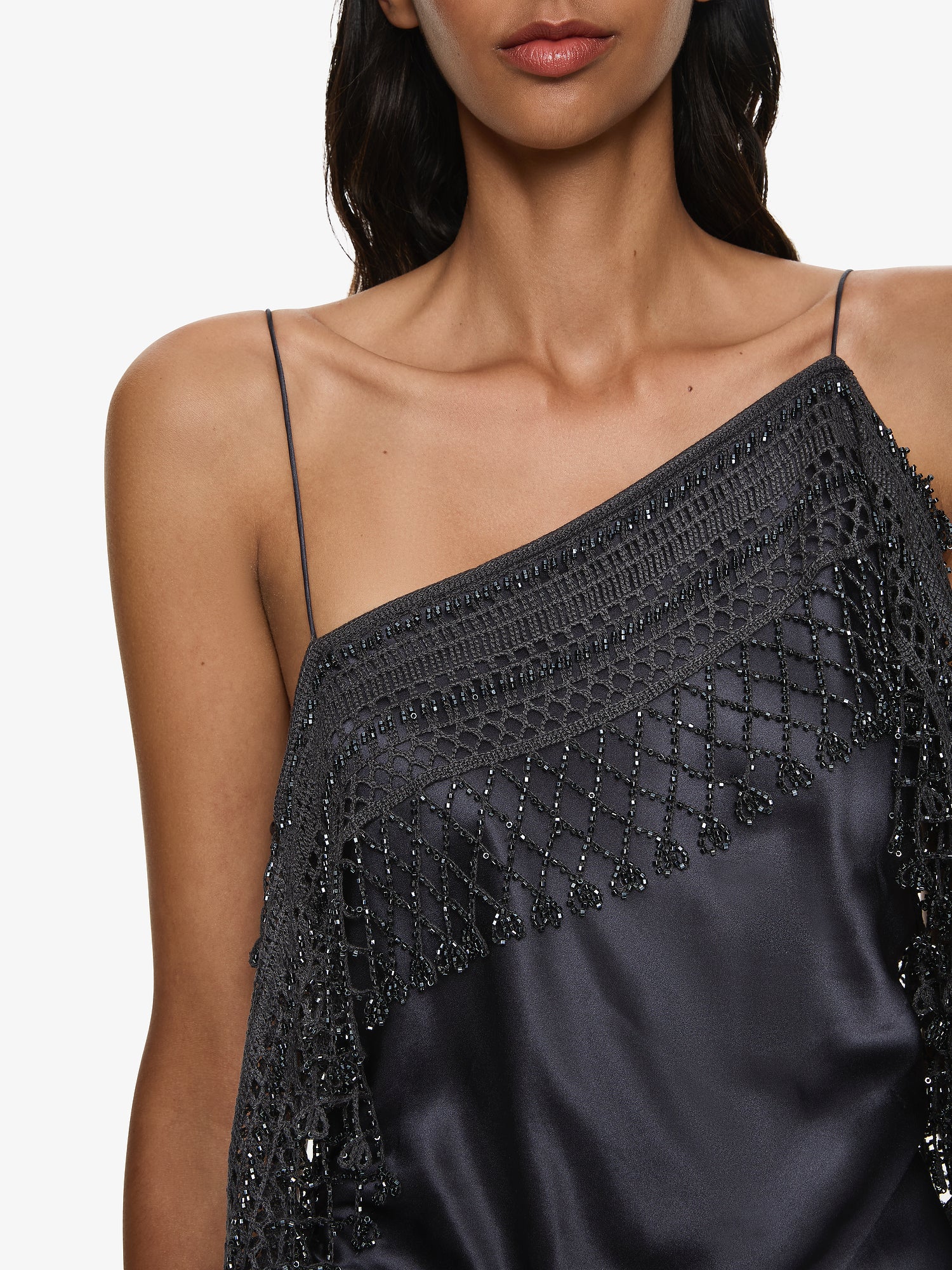 Droplet Bead Crochet Trimmed Cami