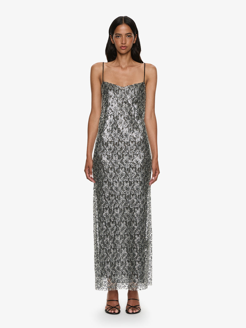 Sequinned Lace Cami Dress - Image 1