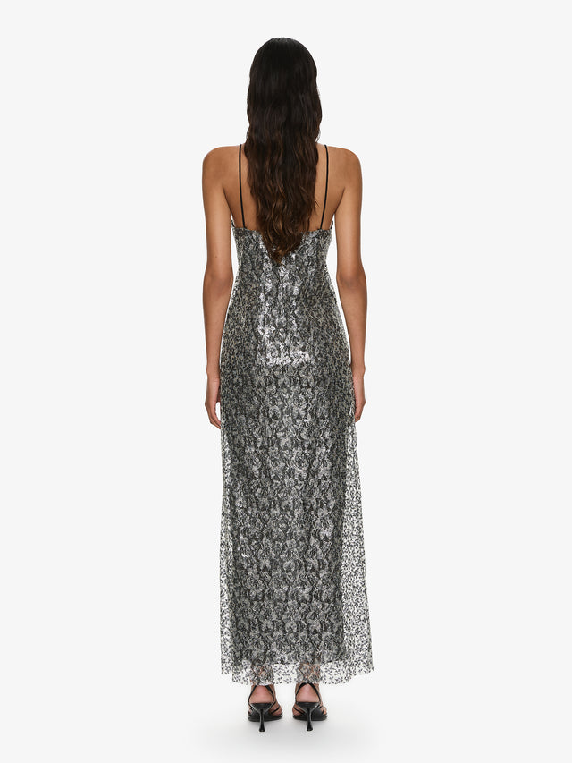 Sequinned Lace Cami Dress