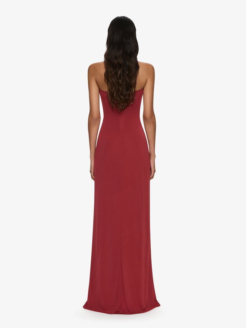 Arced Palm Strapless Dress - Image 4
