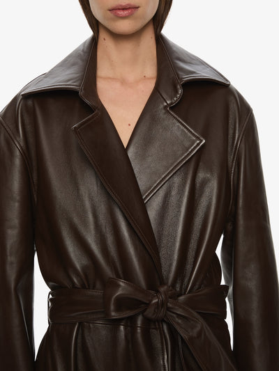 Calais Leather Trench